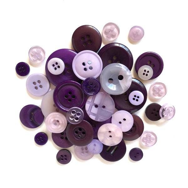 Purple Button Bag