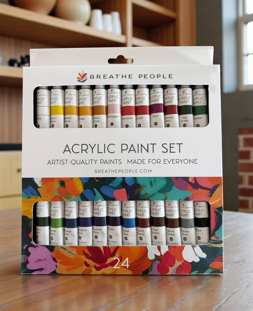 Acrylic Paint Set + Brushes