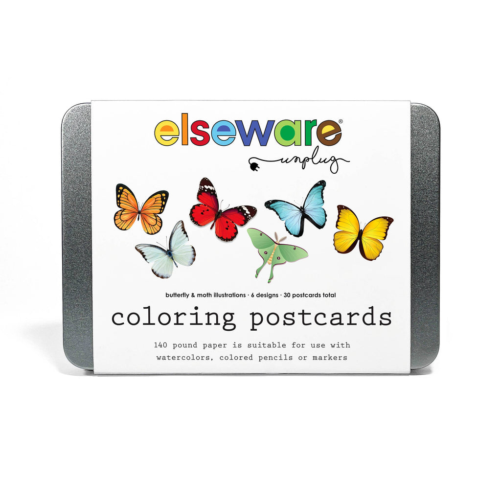 Coloring Postcards Butterfly & Moth Designs (30cards)