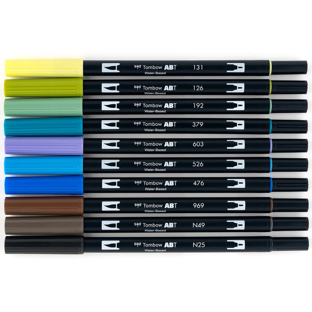 Dual Brush Pen Art Markers: Landscape - 10-Pack