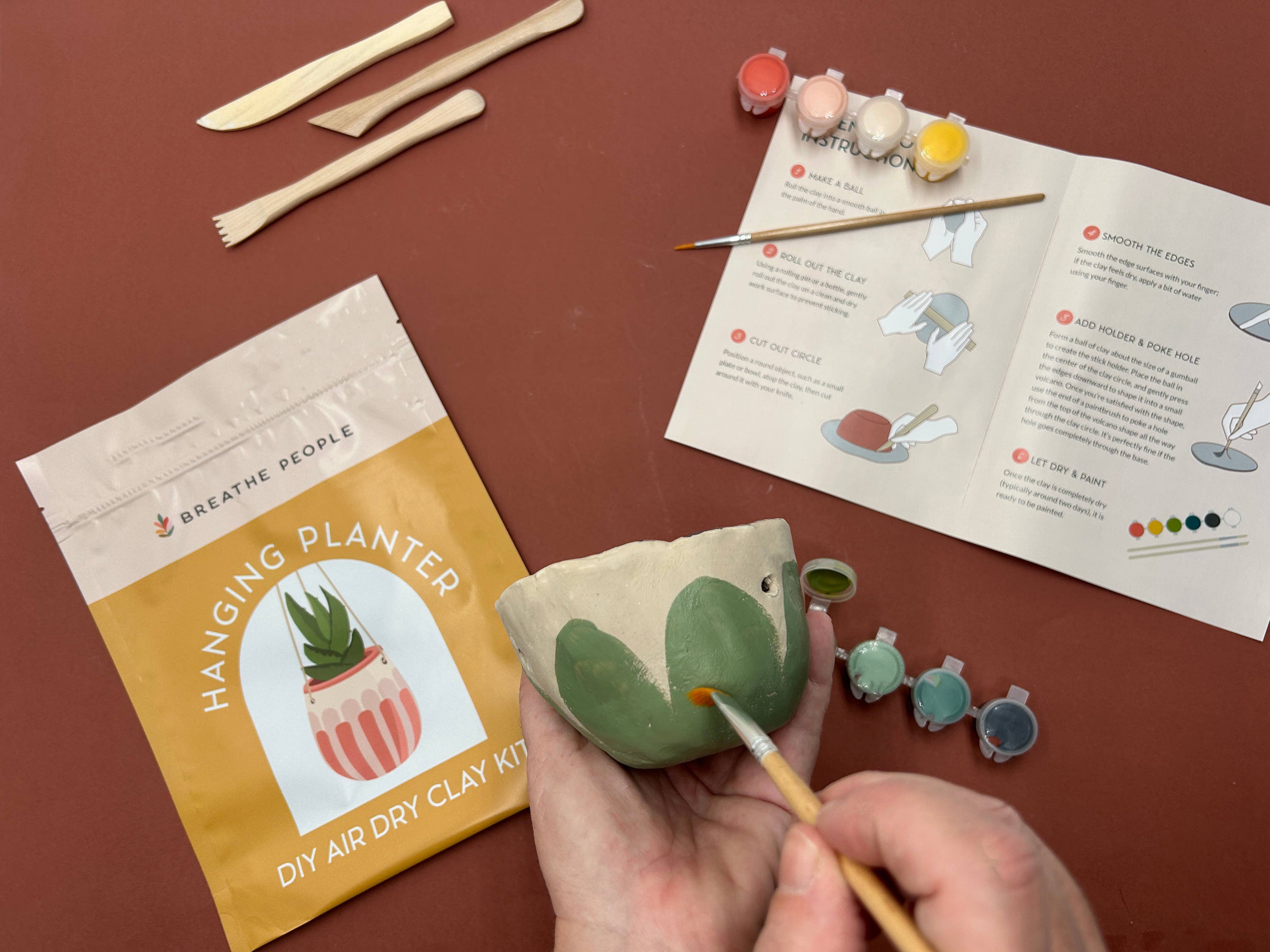 Air Dry Clay Kit- Make Your Own Hanging Plant Pot