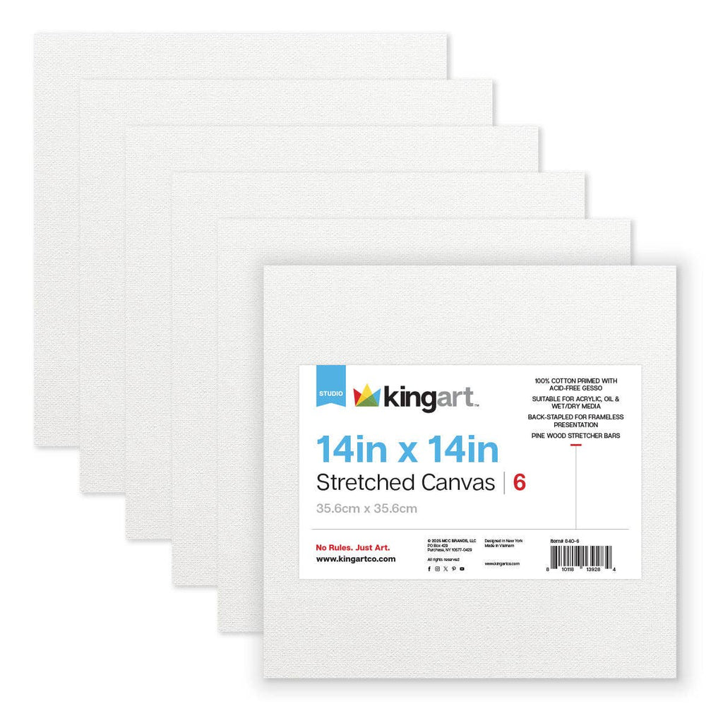 6pk Stretched Canvas Set – 14” x 14”
