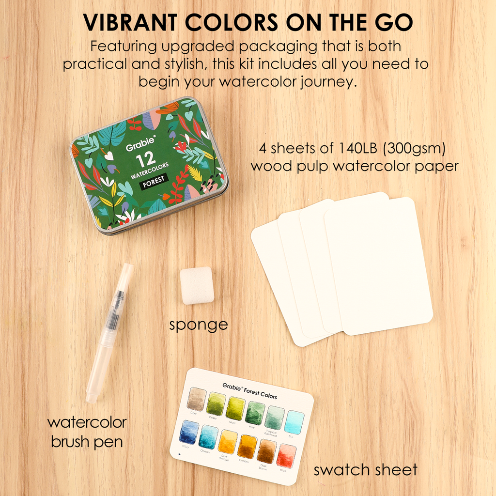 Watercolor Pocket Set- Forest Color