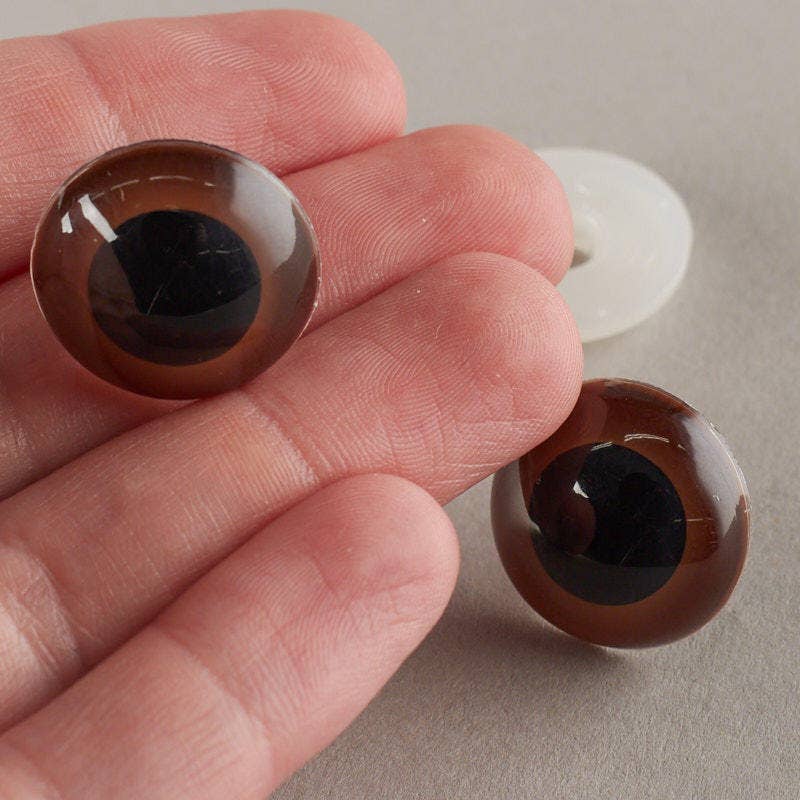 Brown Round Craft Animal Eyes