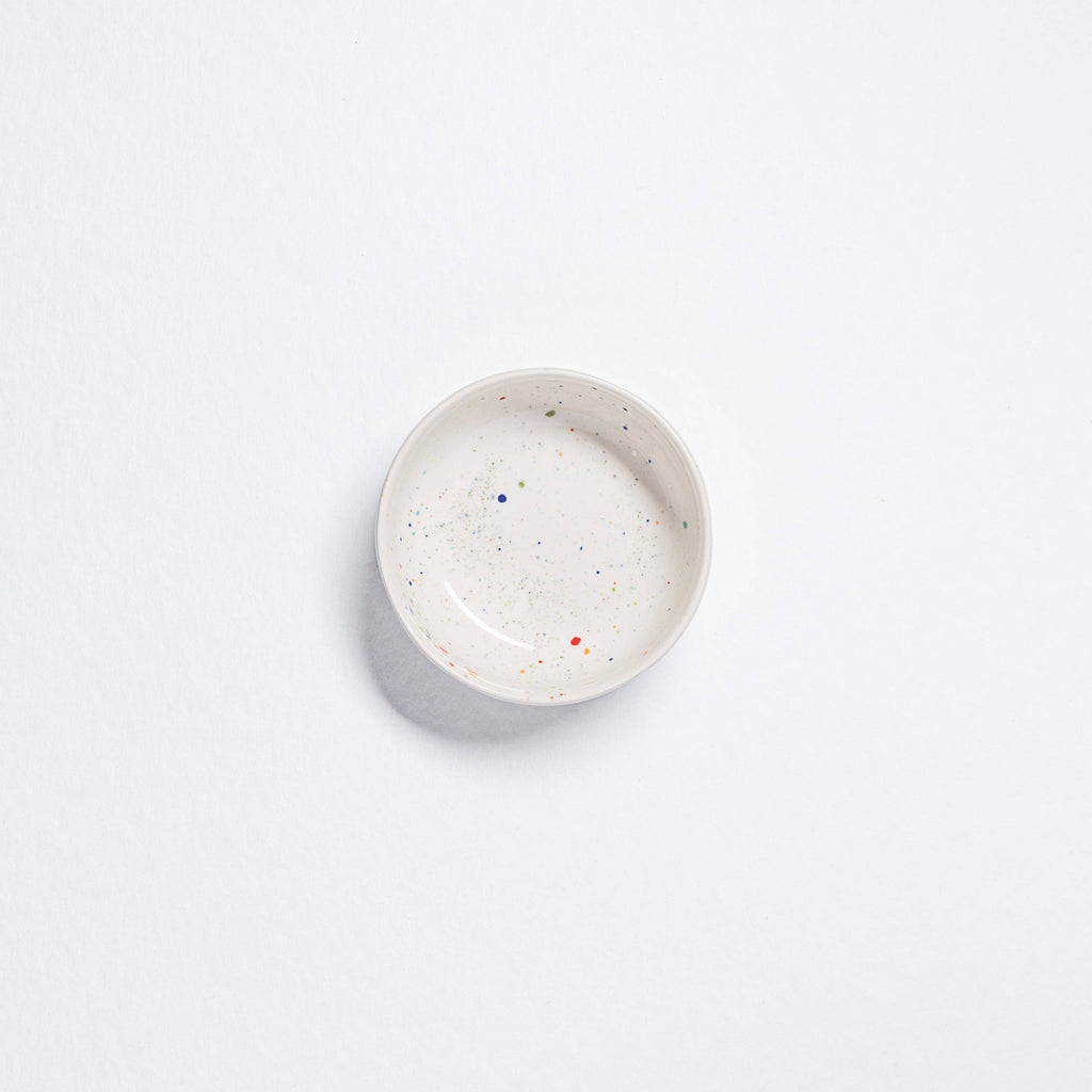 Set of 4 White Stoneware Ceramic Bowls