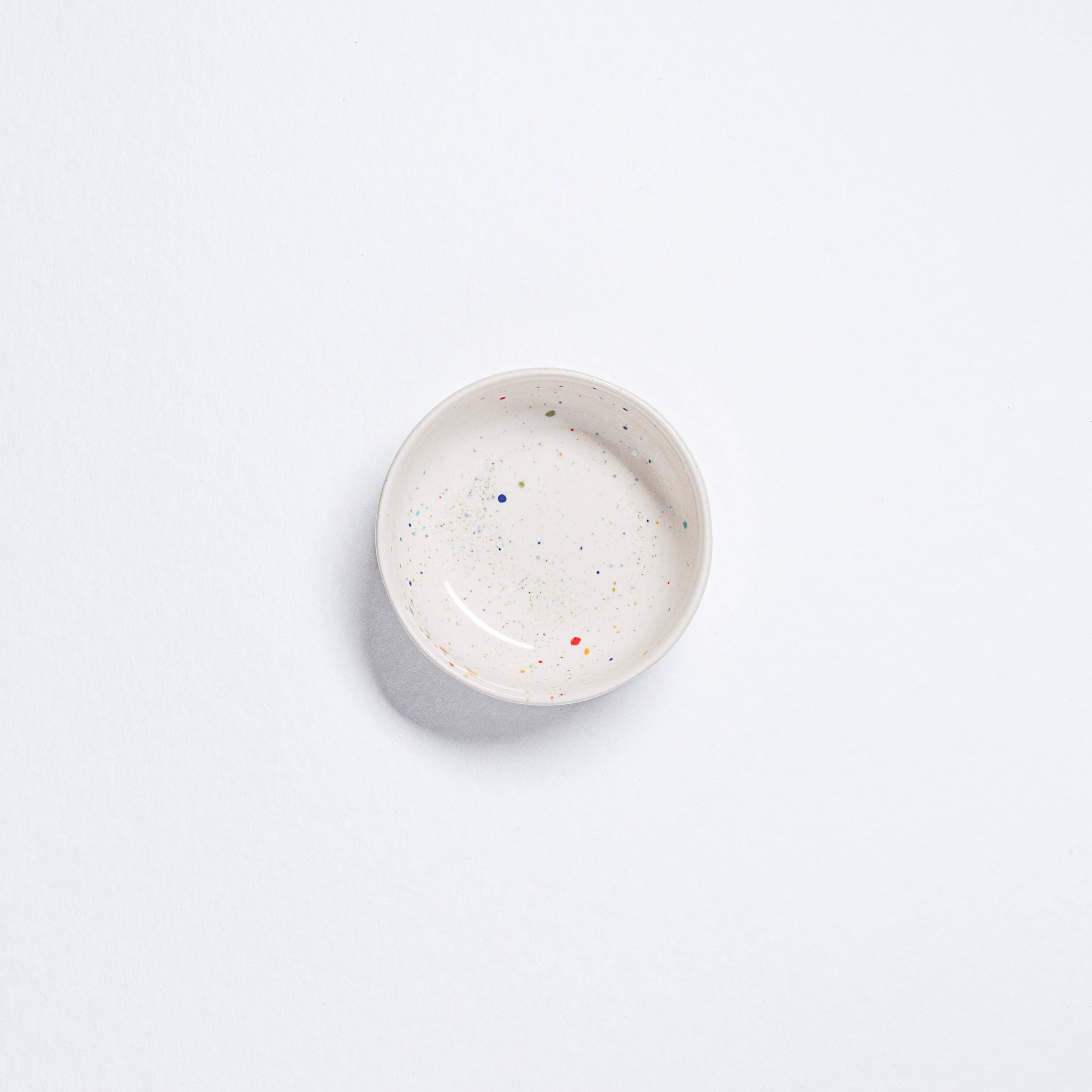 Set of 4 White Stoneware Ceramic Bowls