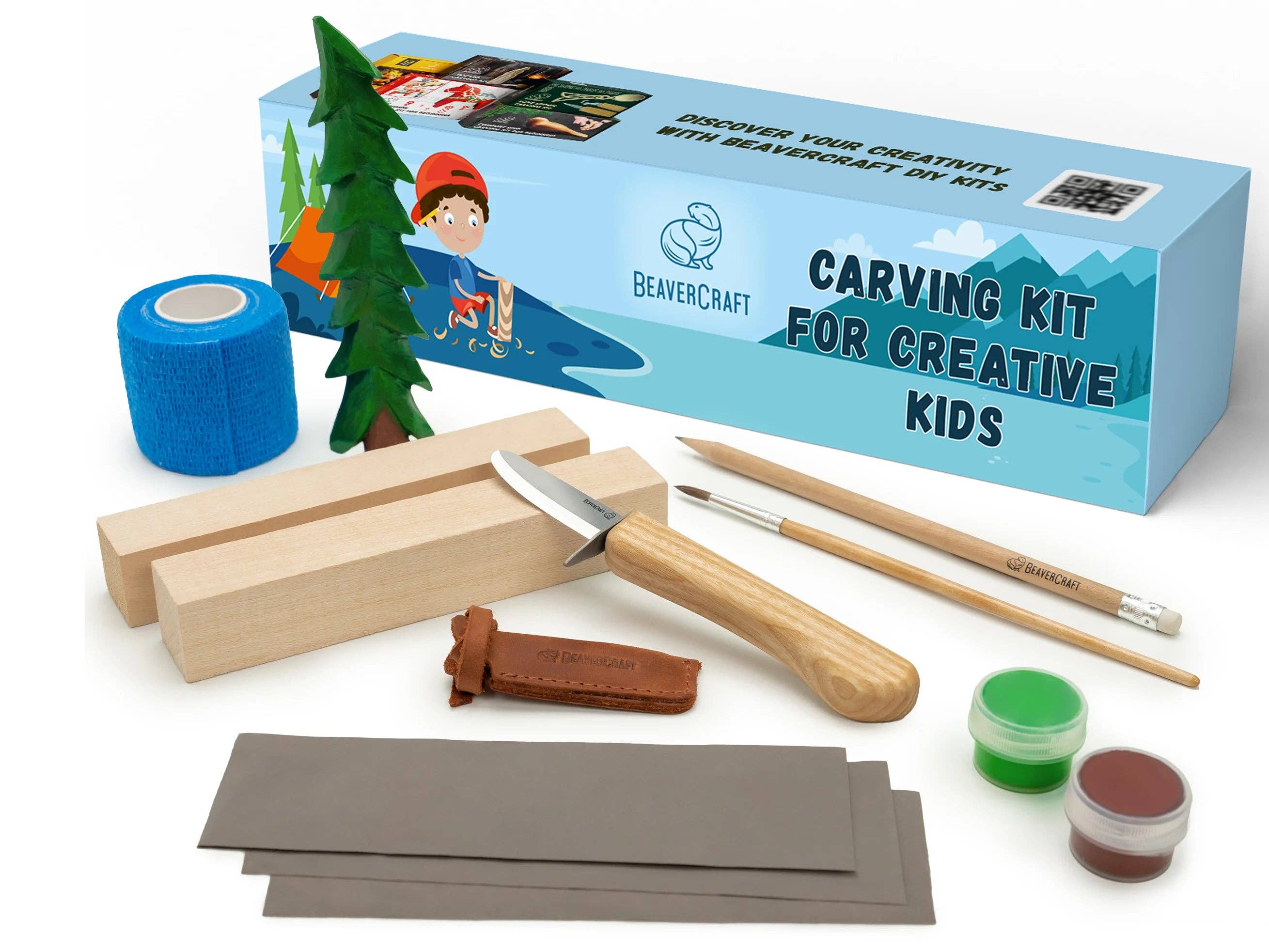 Spruce Tree Carving Kit