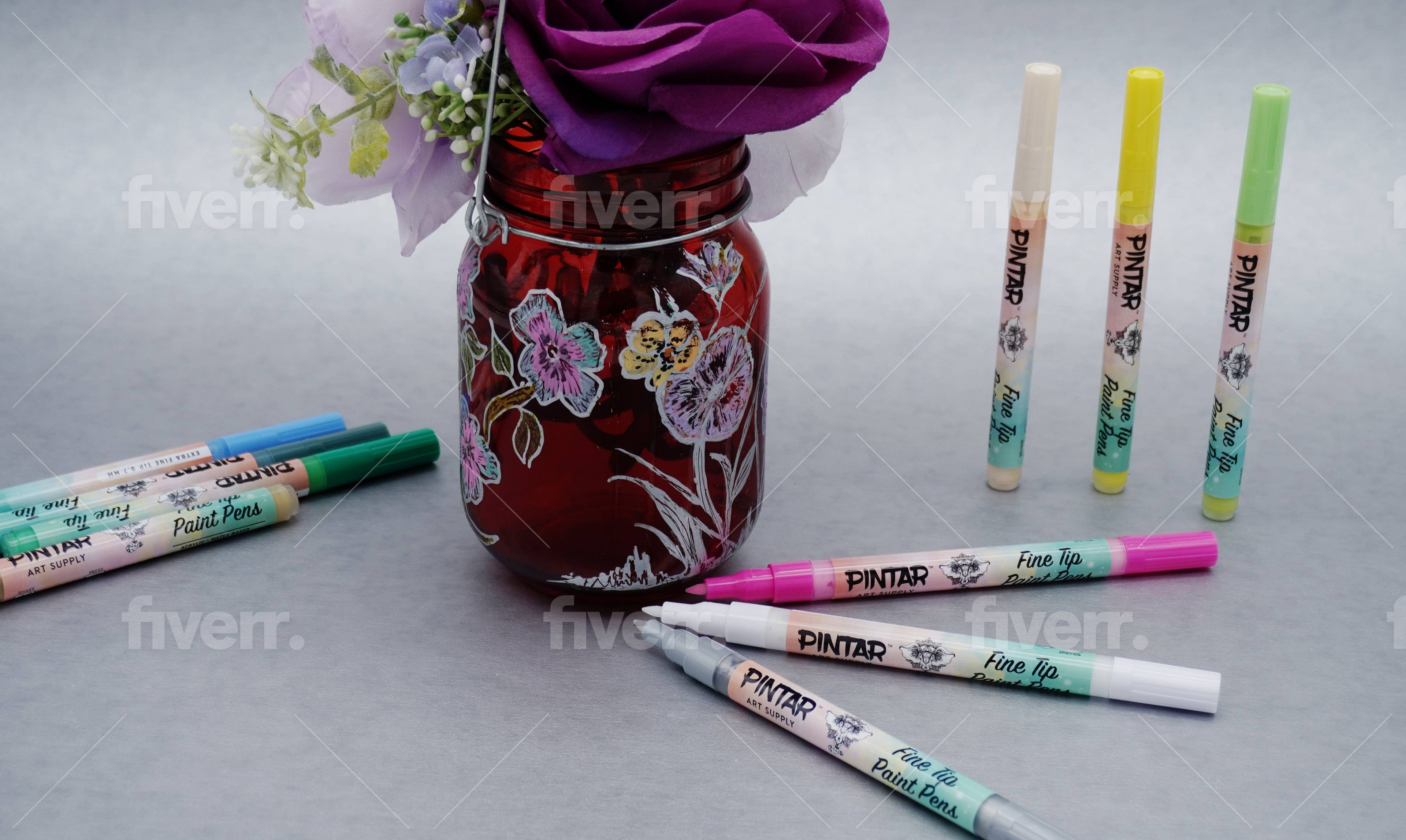 Acrylic Paint Markers - 24 Pack With 0.7 mm Tips