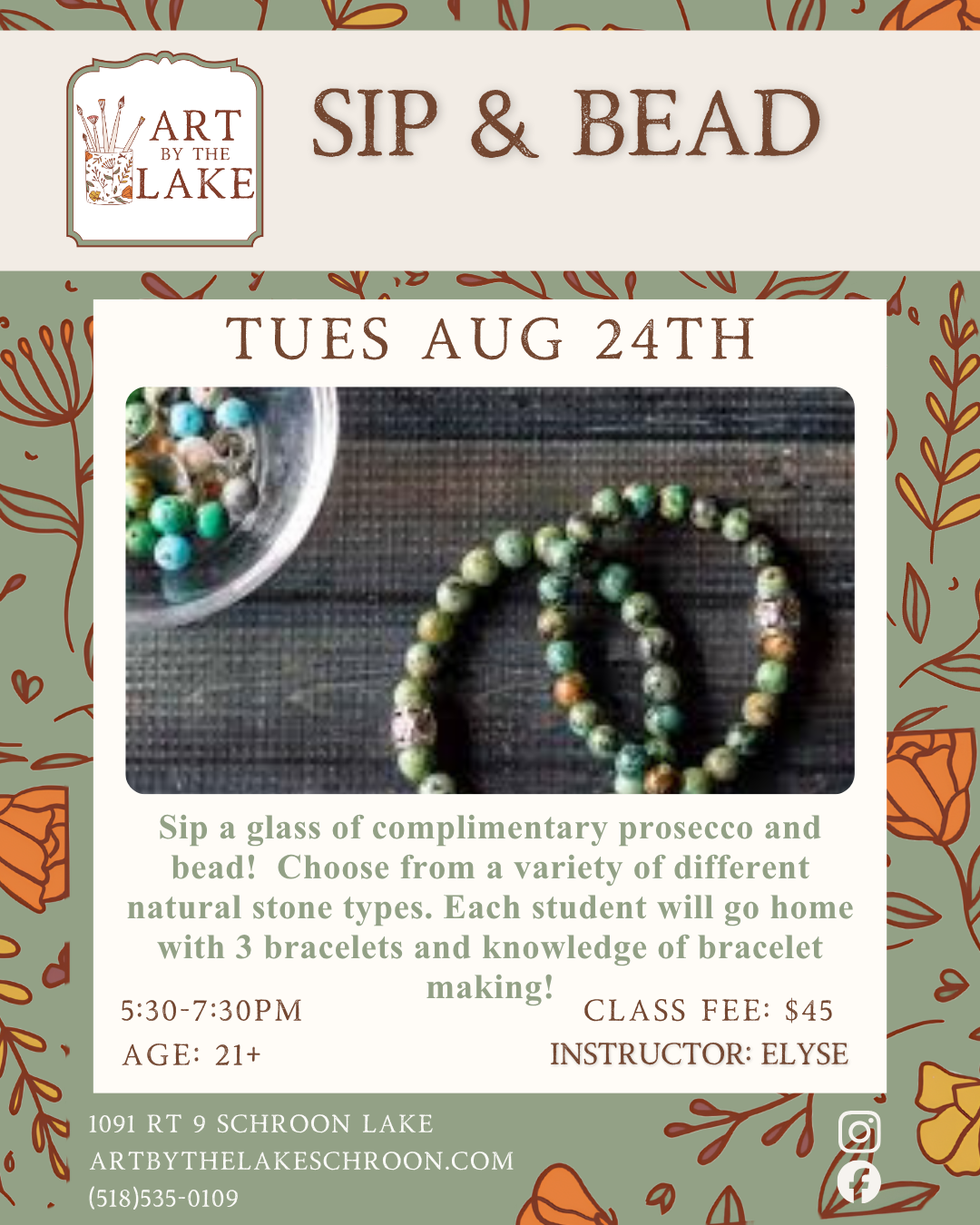 Aug 24- Sip & Bead