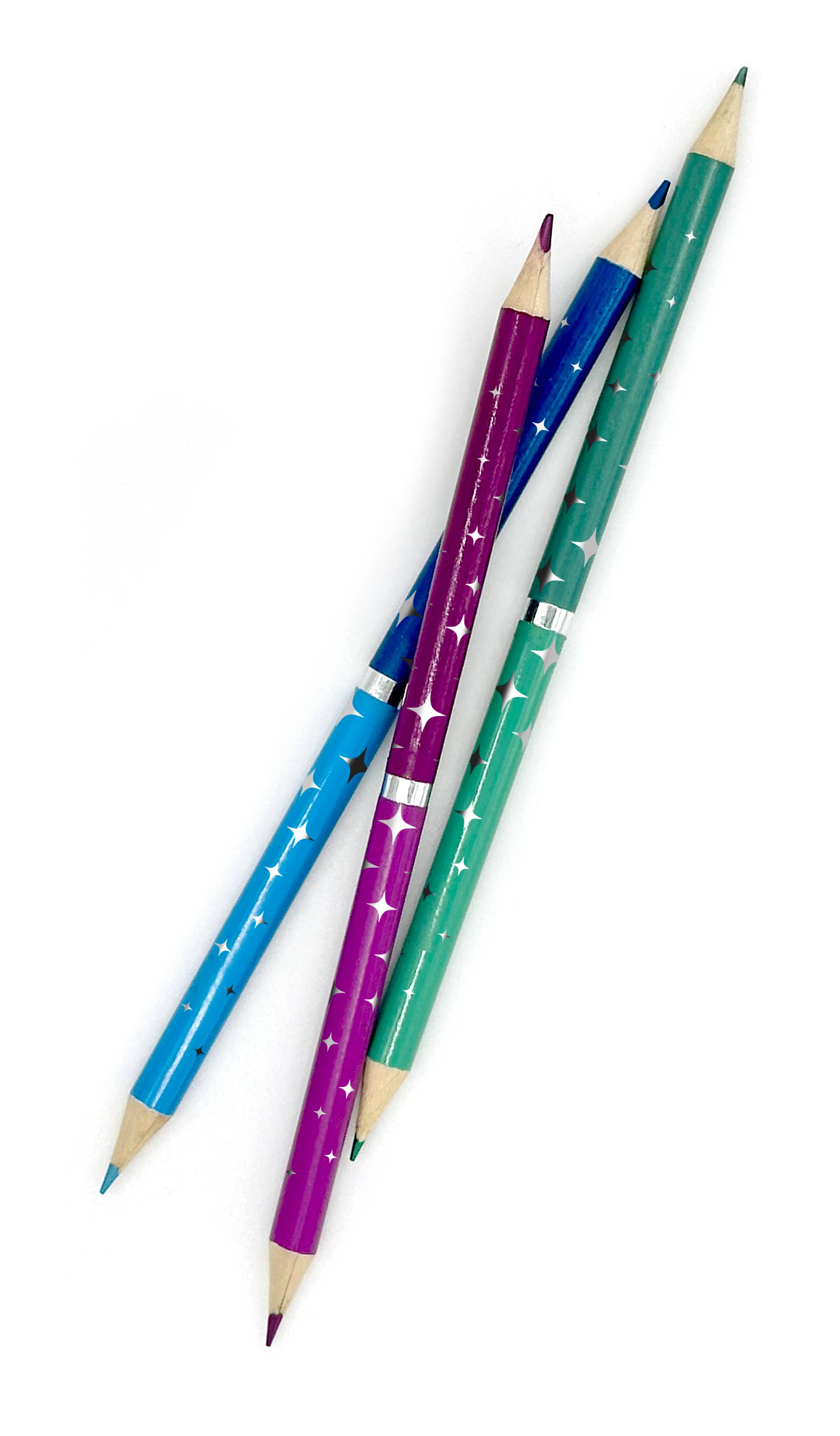 Double Metallic Dual Ended Ended Colored Pencils