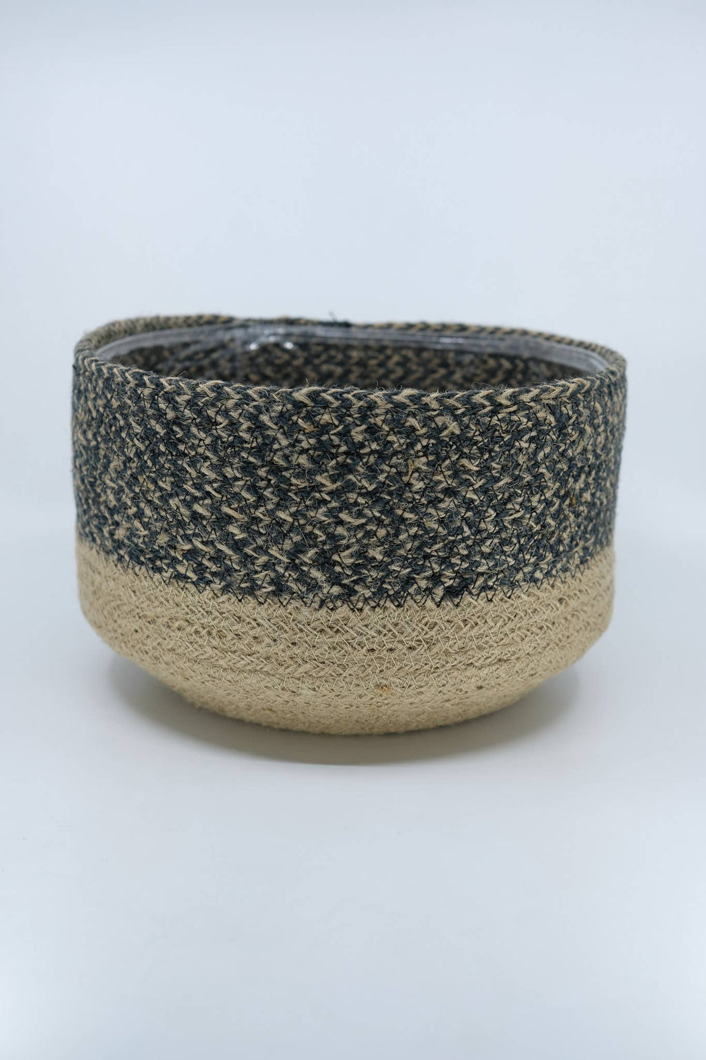 Jute Black Planter Basket