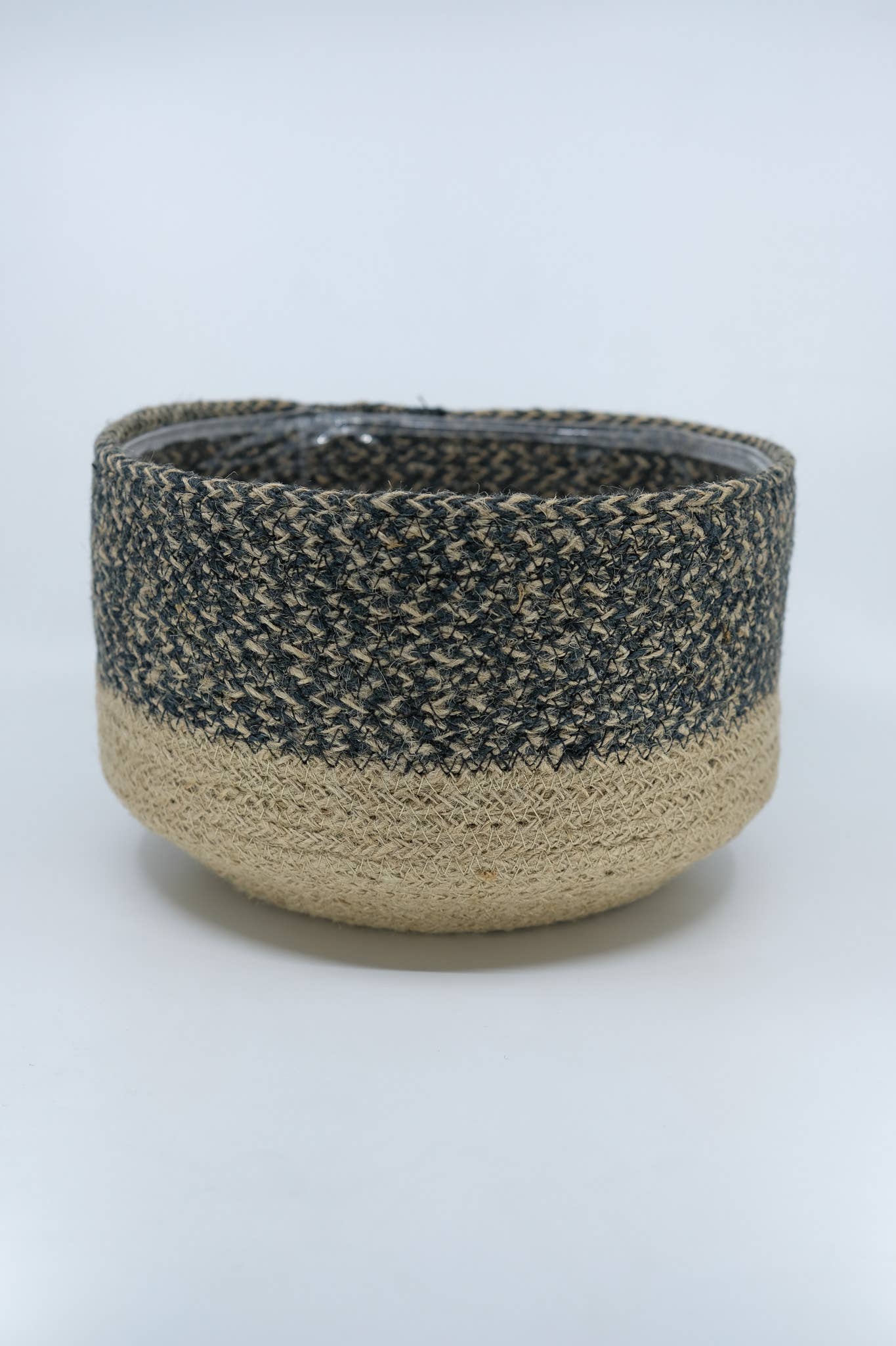 Jute Black Planter Basket