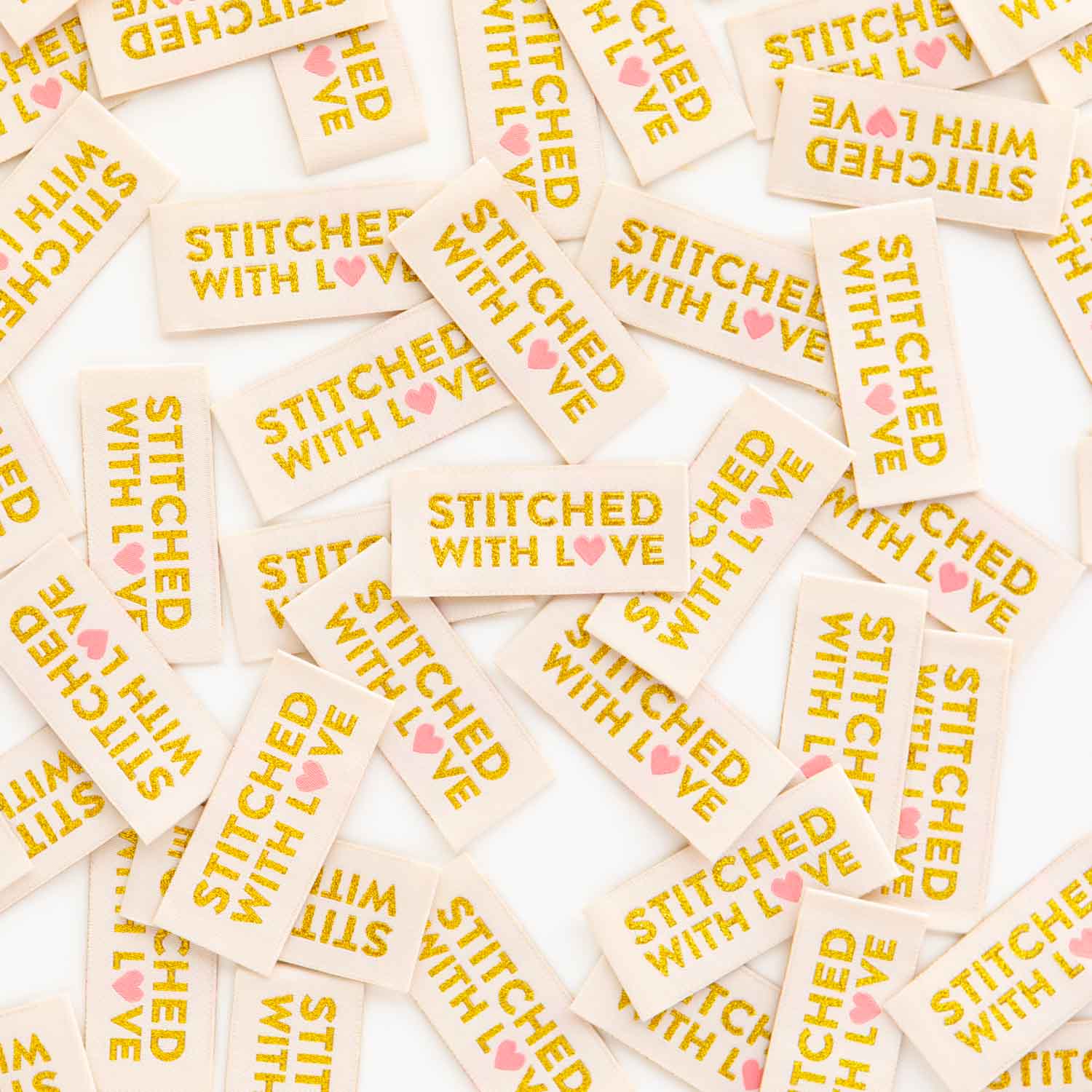 STITCHED WITH LOVE Label- 8ct