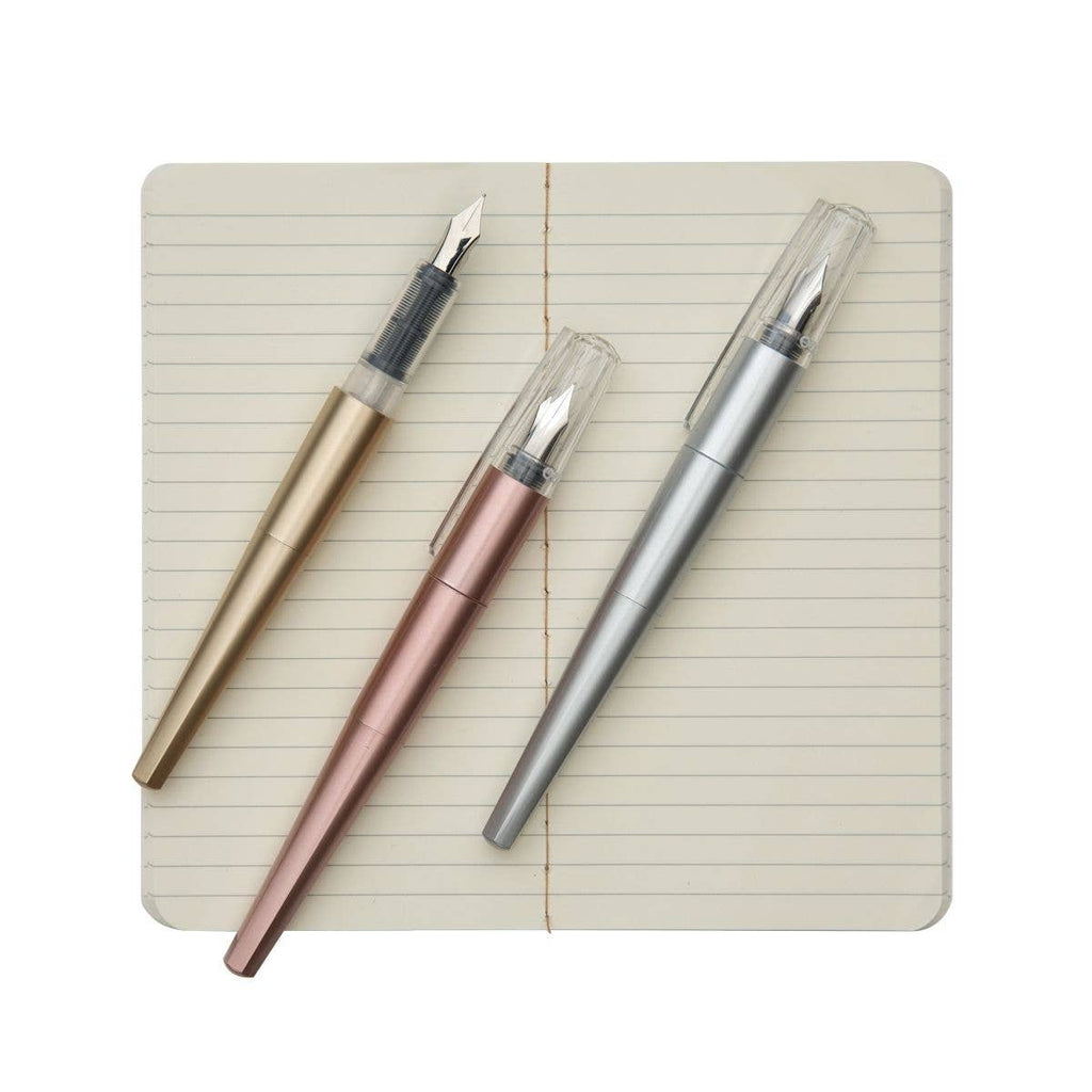 Modern Script: Black Ink Fountain Pens + Journal (4 PC Set)