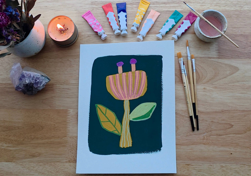 Acrylic Paint Set + Brushes