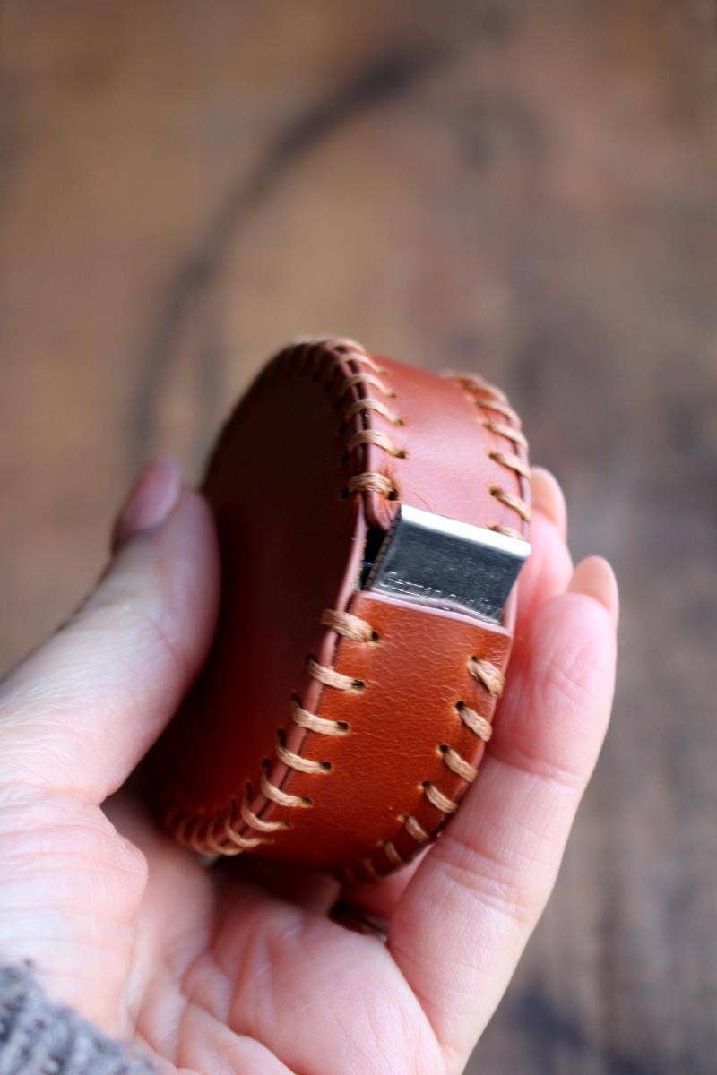 Hand-Stitched Leather Tape Measure