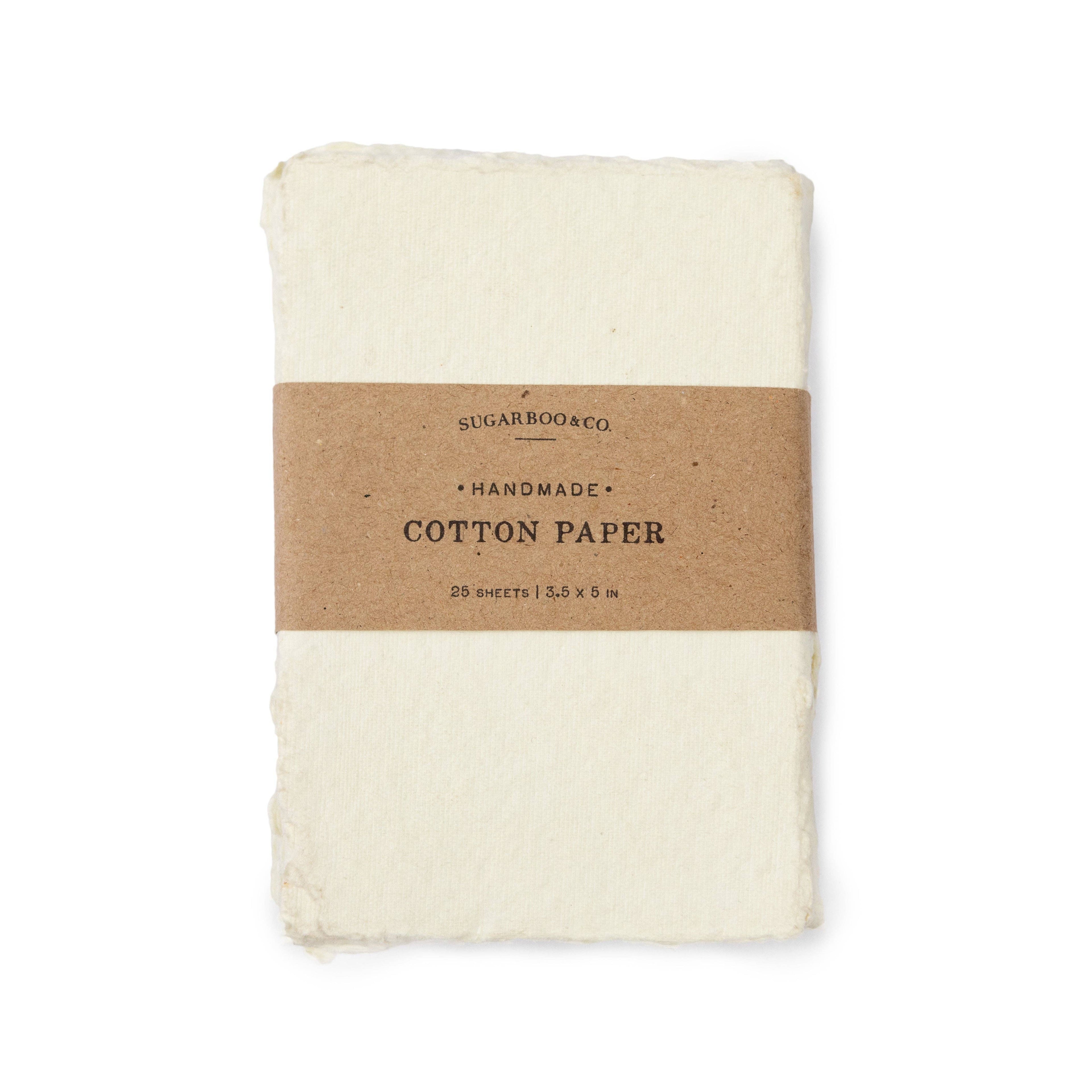 Small Handmade Cotton Paper Bundle - Cream