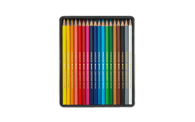 Water-soluble Pencils SWISSCOLOR in Metal Box