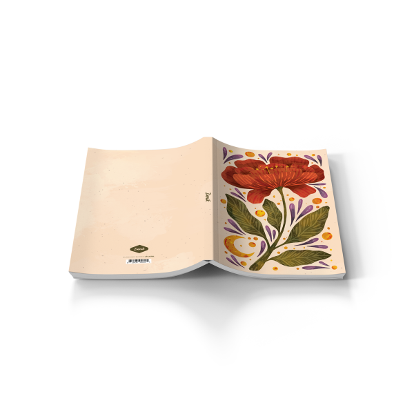 Burgundy Bloom Layflat Notebook