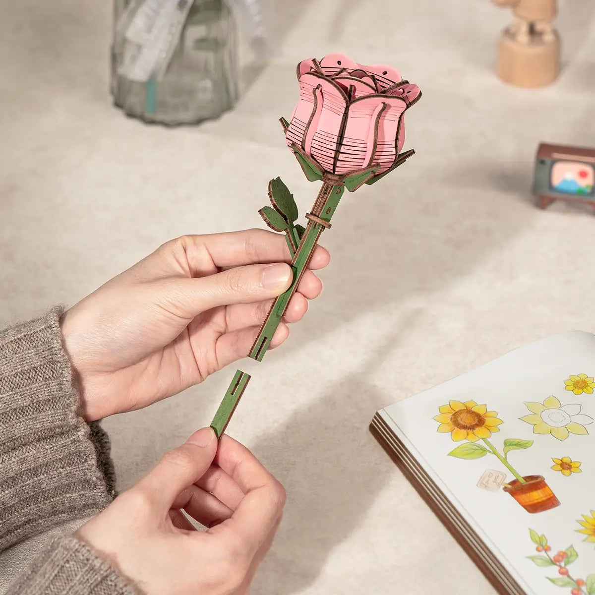 3D Wooden Flower Puzzle Bundle