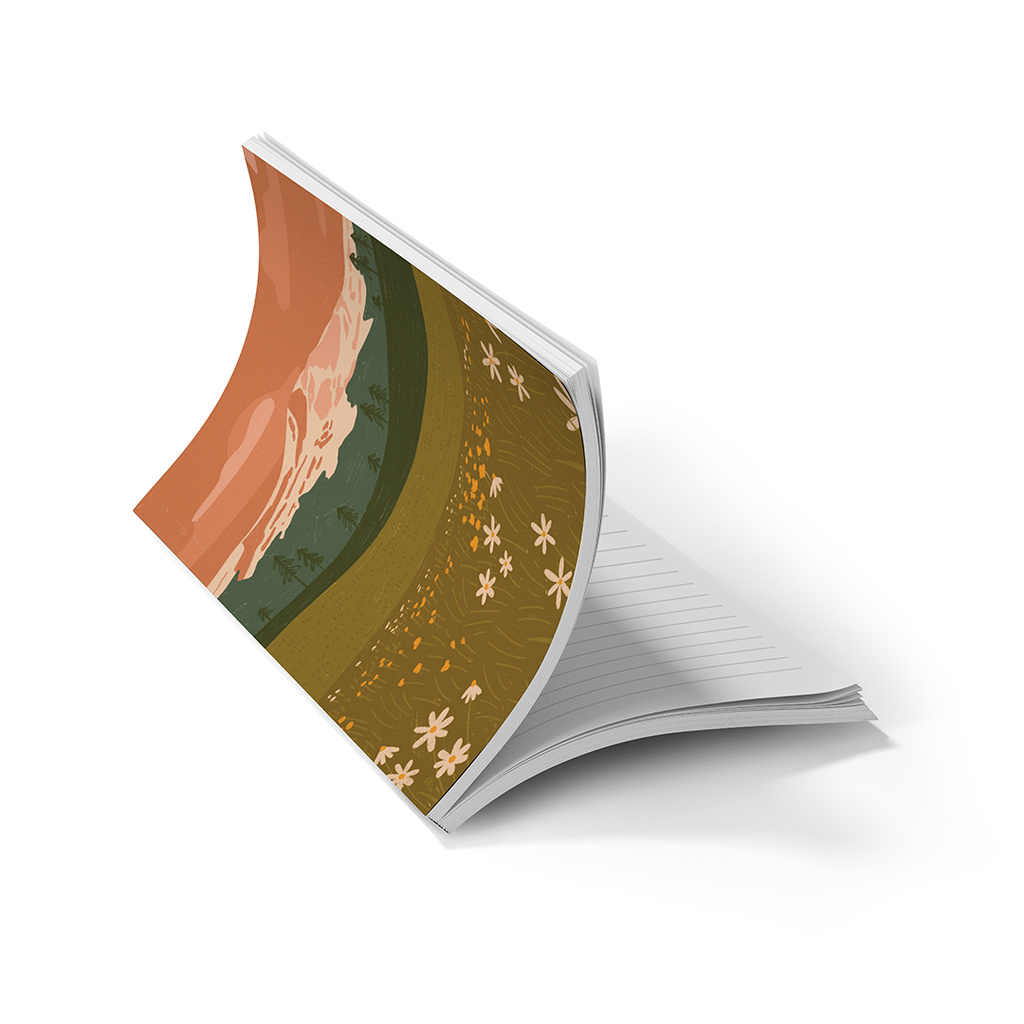 Rosy Mountain Layflat Notebook