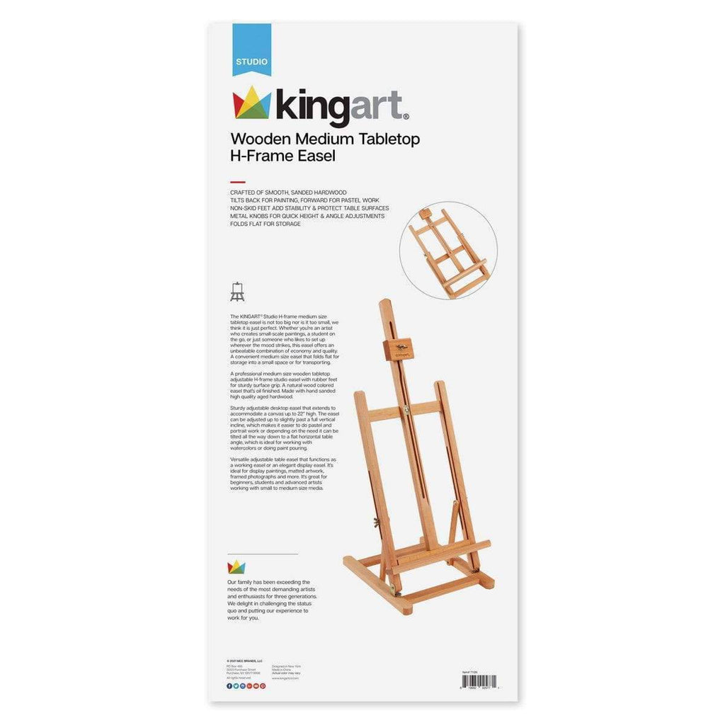 Wood Tabletop Medium H-Frame Easel