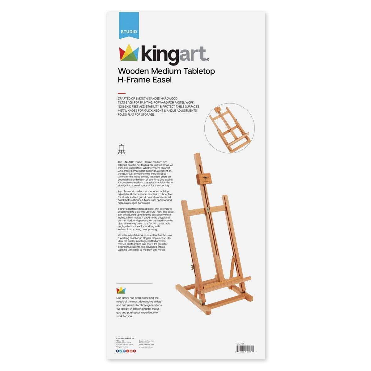 Wood Tabletop Medium H-Frame Easel