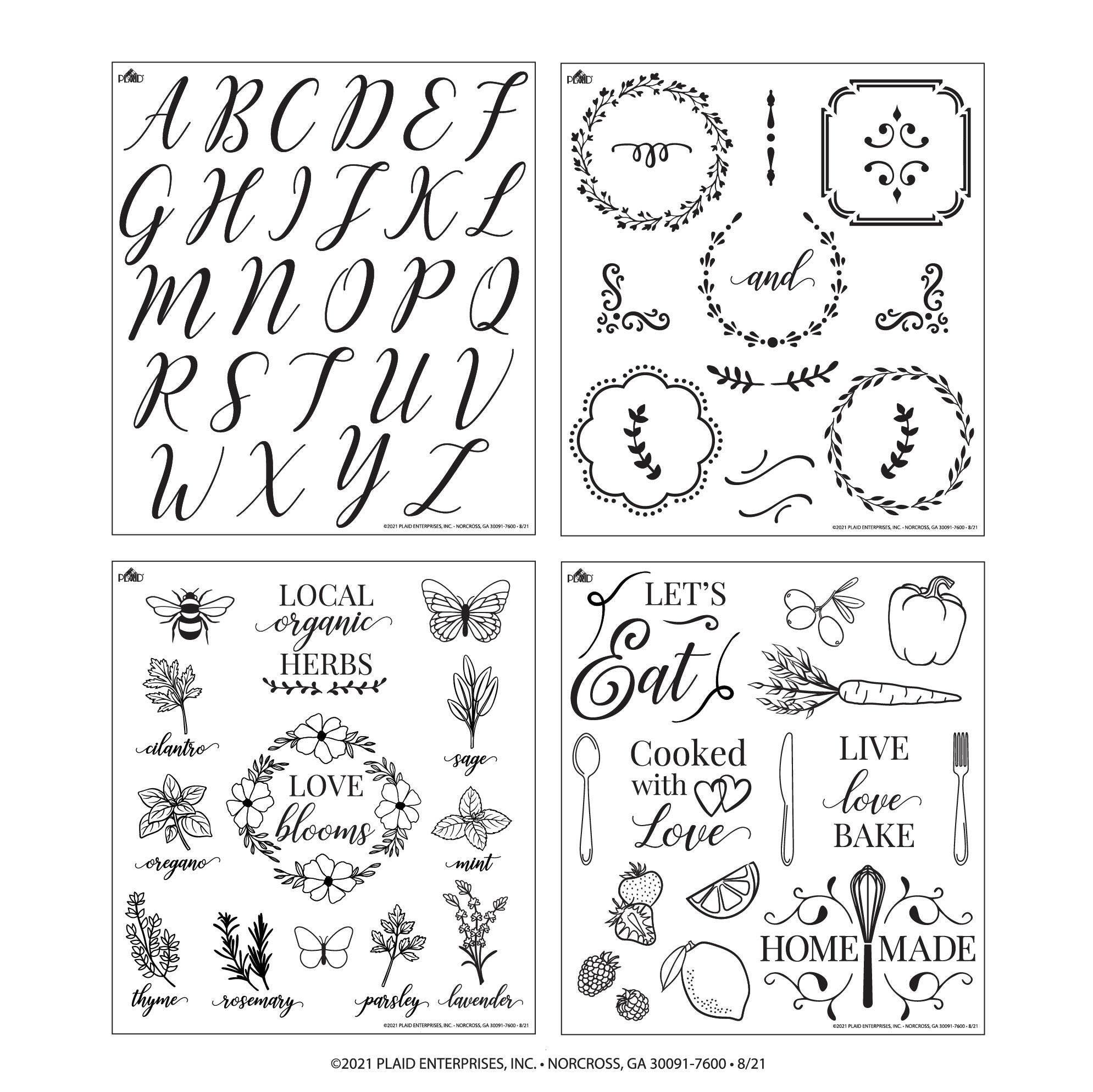 Wood Burning Pattern Sheets 5-Piece