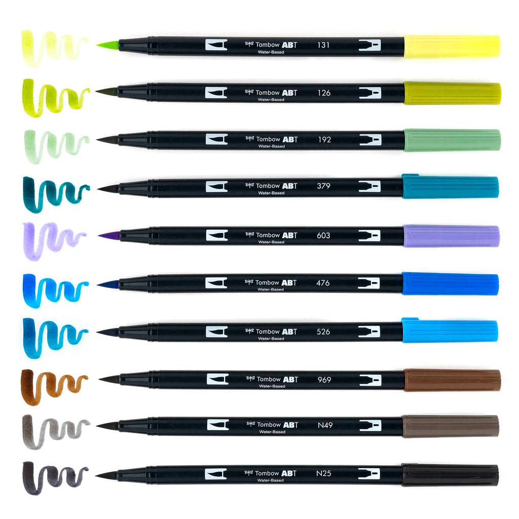 Dual Brush Pen Art Markers: Landscape - 10-Pack