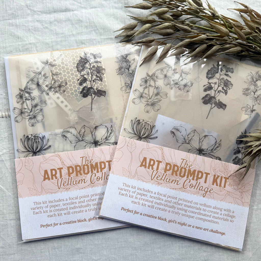 Collage Kit, Mixed Media Art Kit, Floral