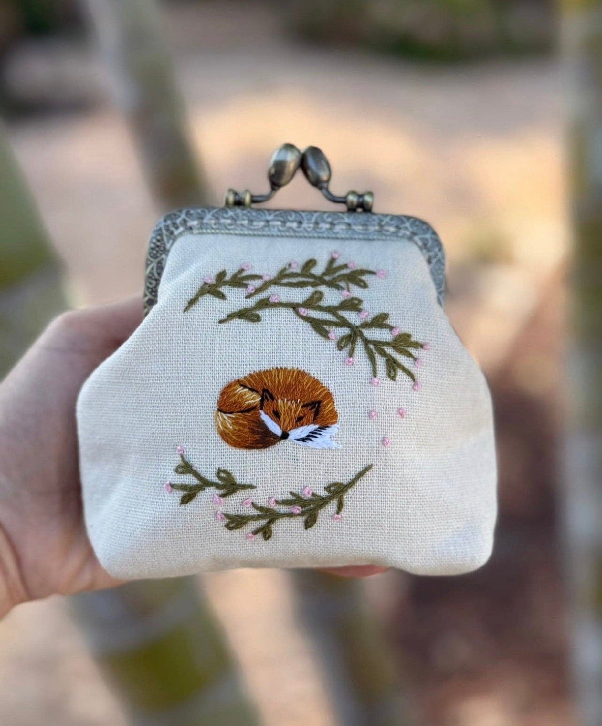 Hand Embroidered Coin Purse