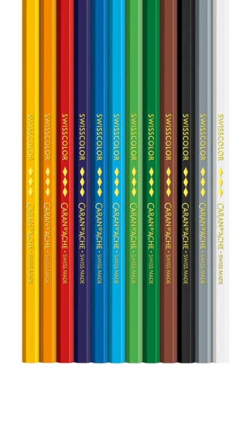 Set of 12 Permanent Colored Pencils