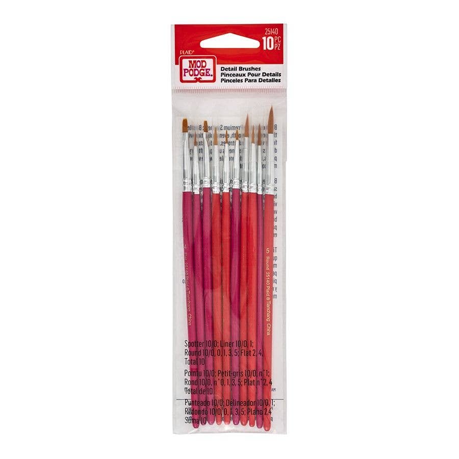 Mod Podge ® 10-Piece Detail Brush Set