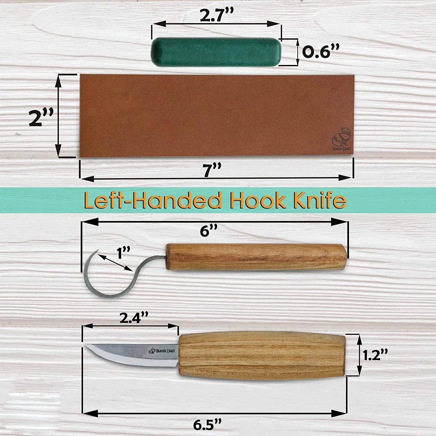 LEFT HANDED Spoon Carving Knife Set