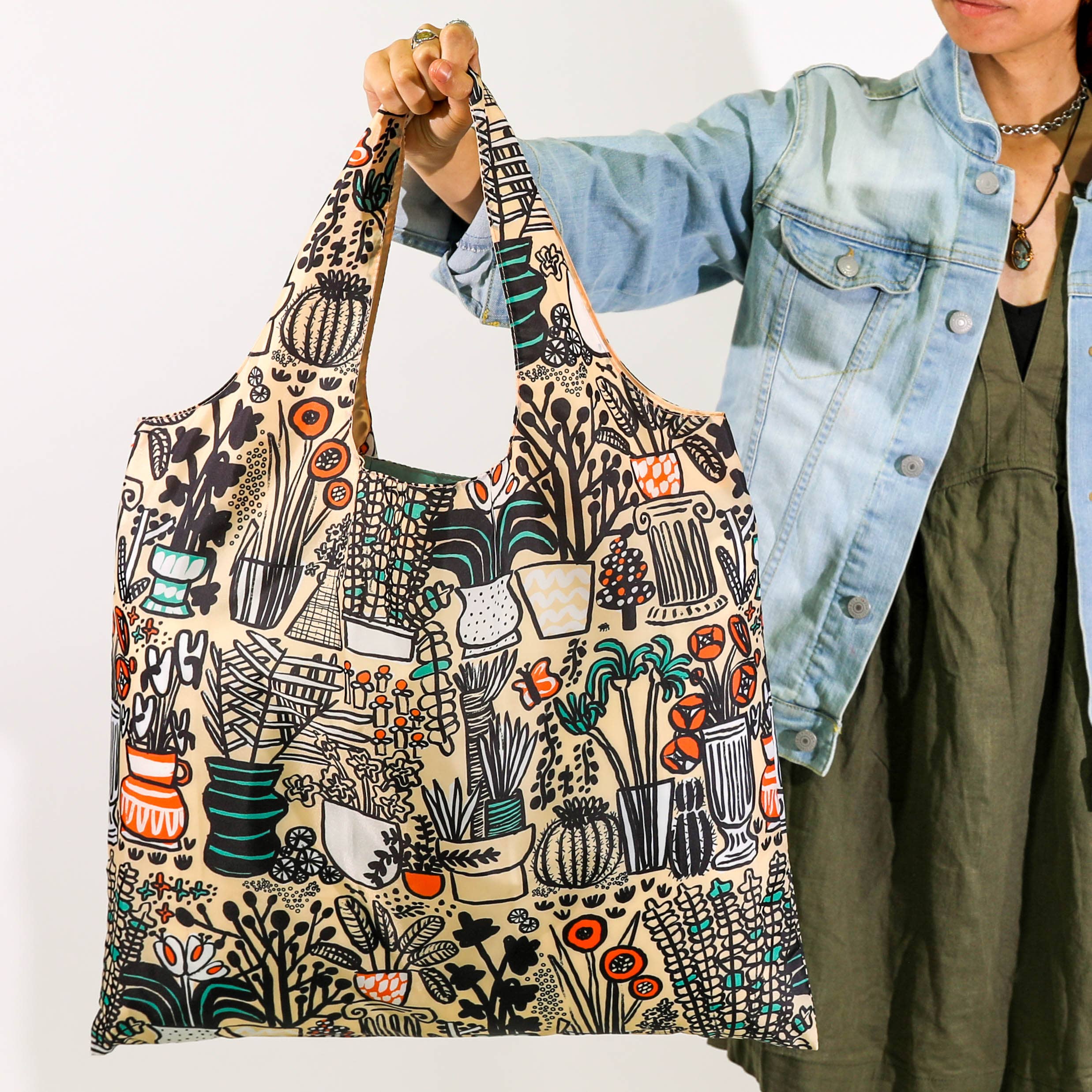Art Sack Reusable Tote- Garden