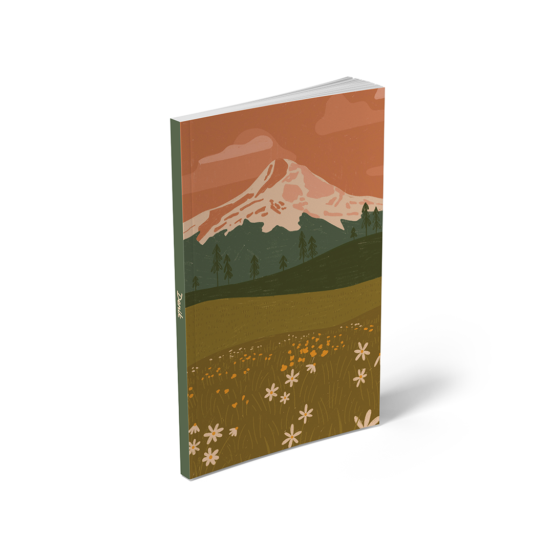 Rosy Mountain Layflat Notebook