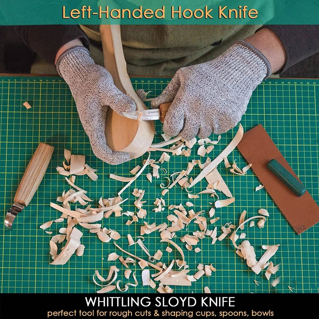 LEFT HANDED Spoon Carving Knife Set