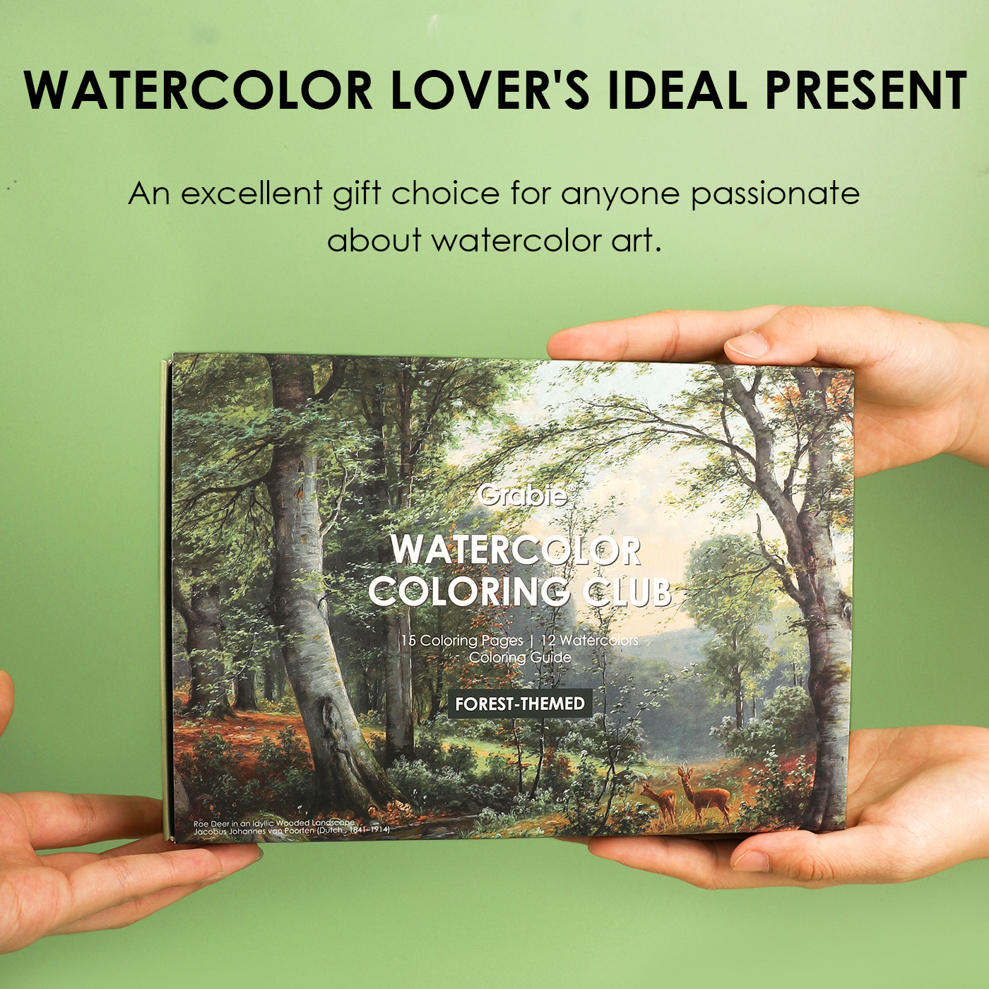 Watercolor Coloring Club Box- Forest