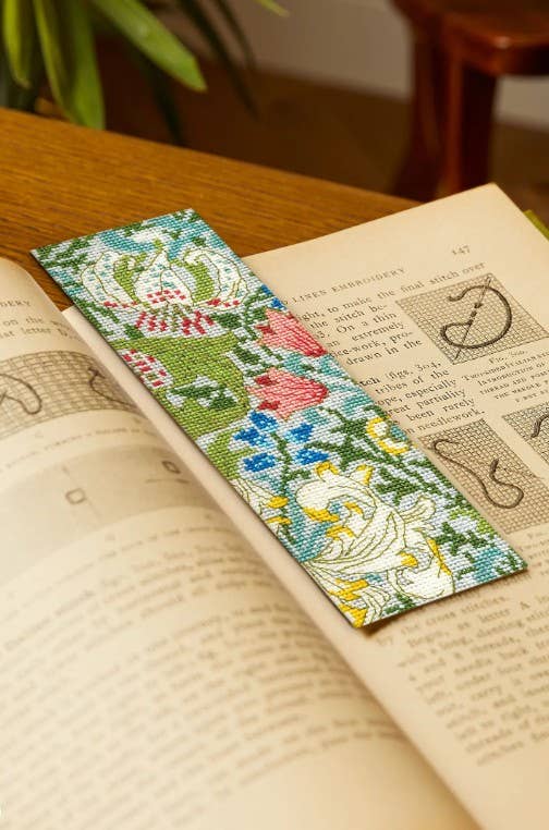 Golden Lily Cross Stitch Bookmark