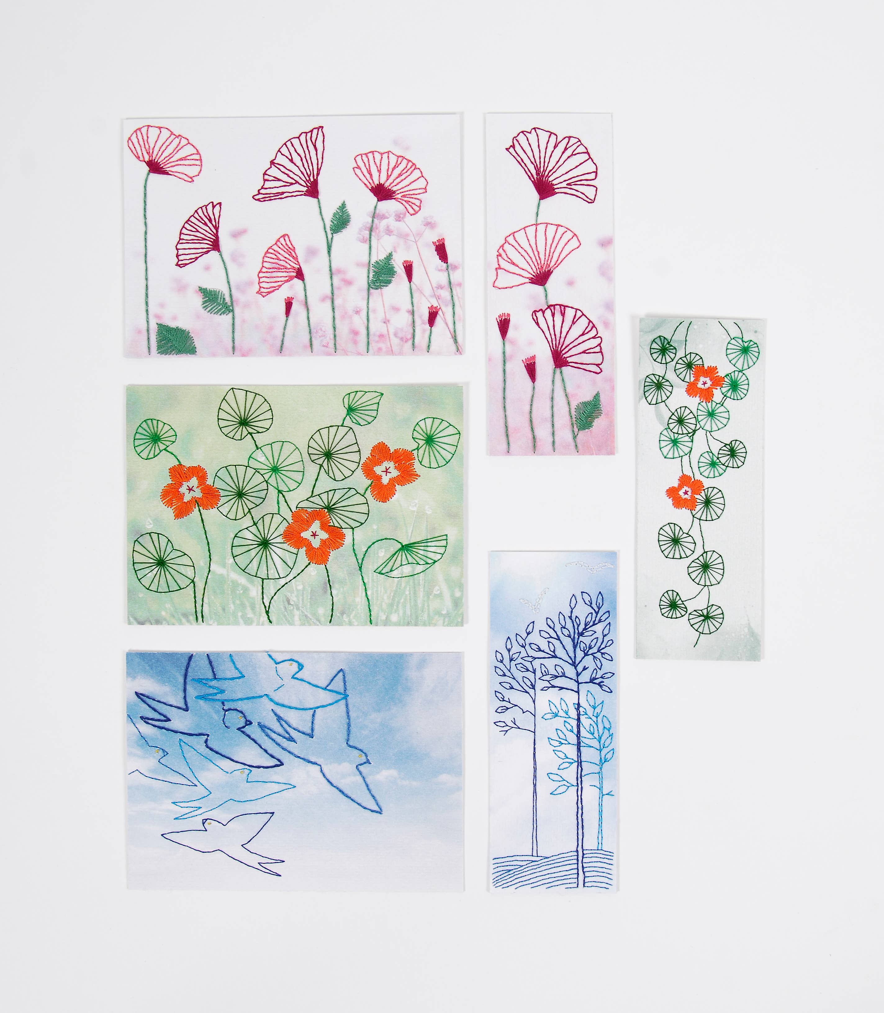 Nature Embroidery Card Kit