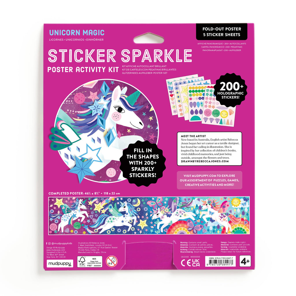 Unicorn Magic Sticker Sparkle Poster Kit