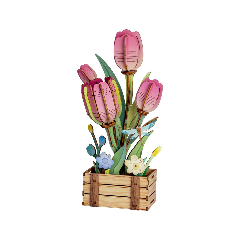 DIY Wooden Puzzle Kit- Tulip Bloom Set