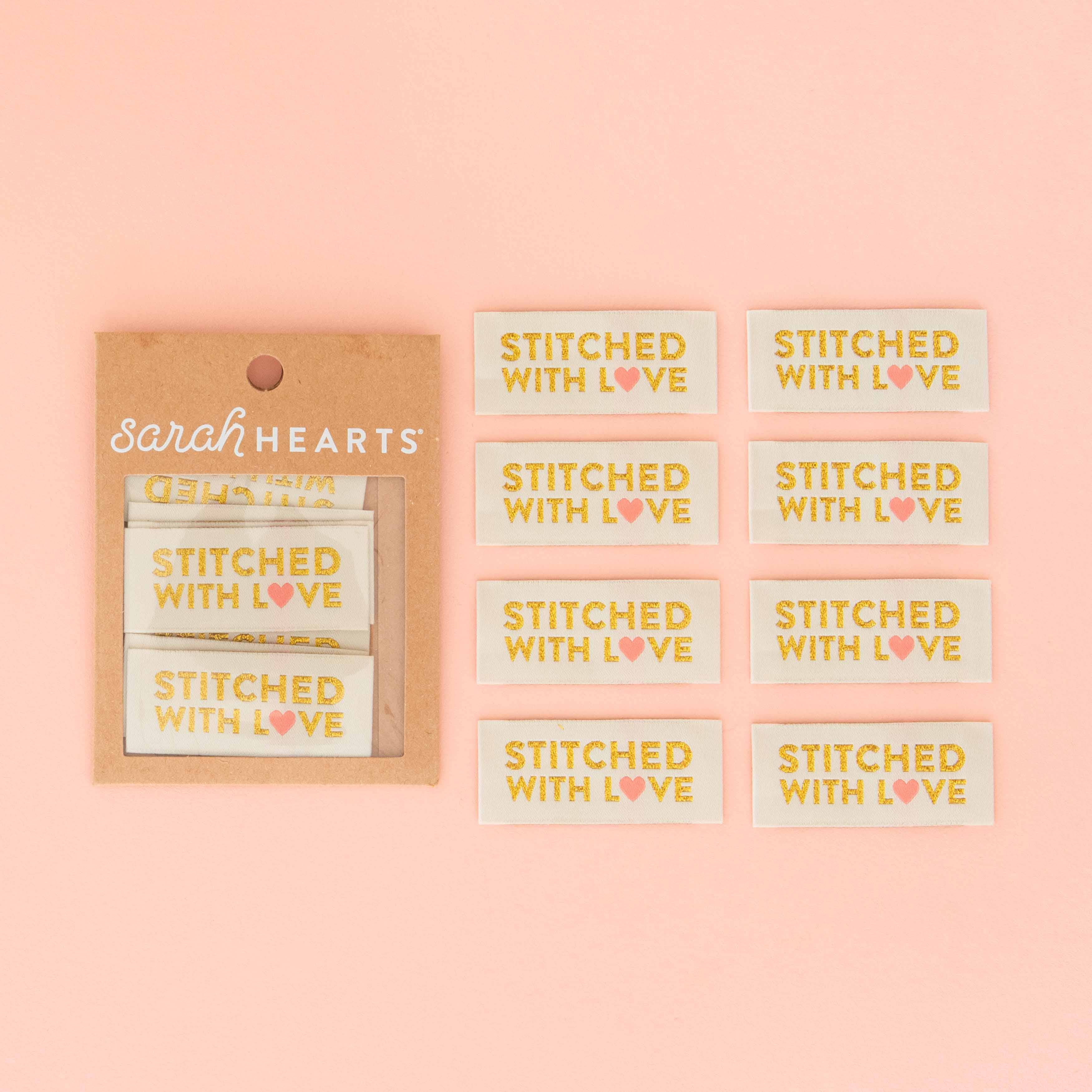 STITCHED WITH LOVE Label- 8ct