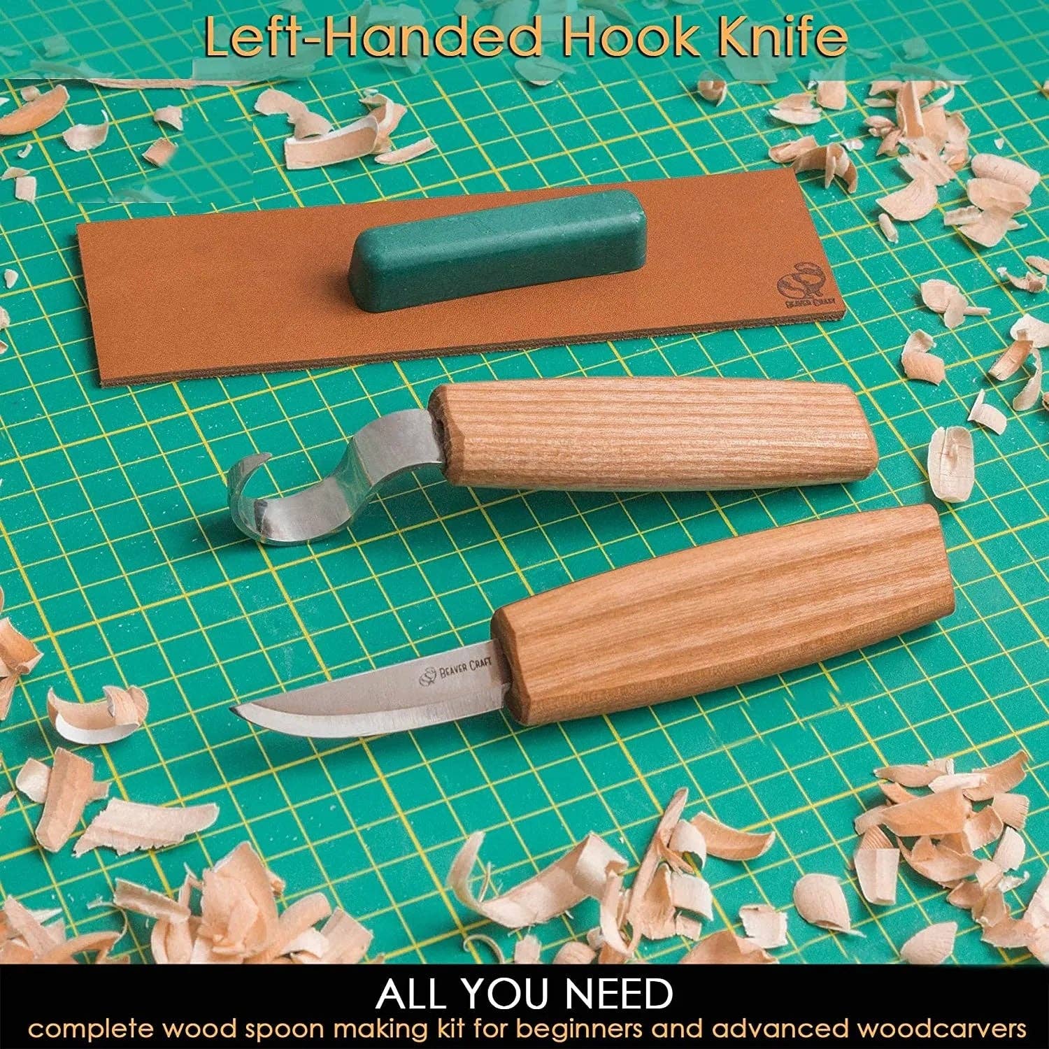 LEFT HANDED Spoon Carving Knife Set