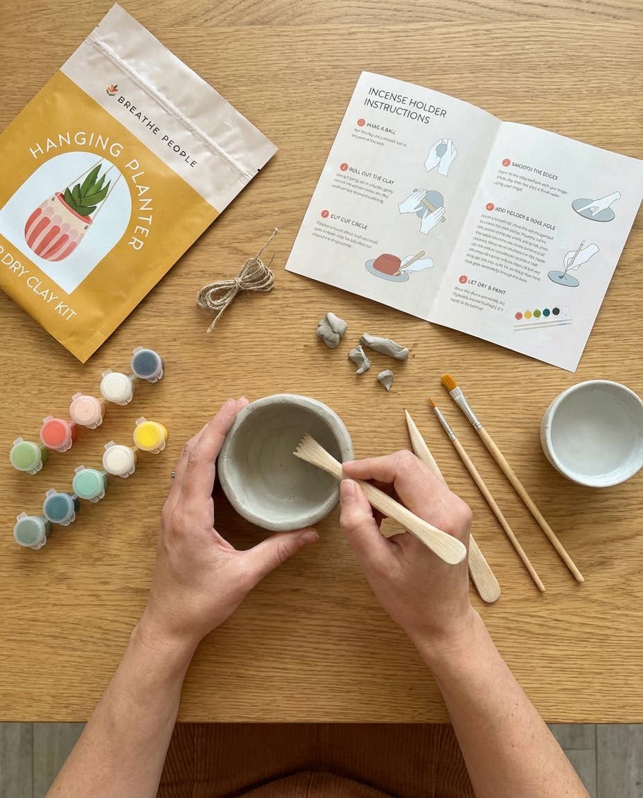 Air Dry Clay Kit- Make Your Own Hanging Plant Pot