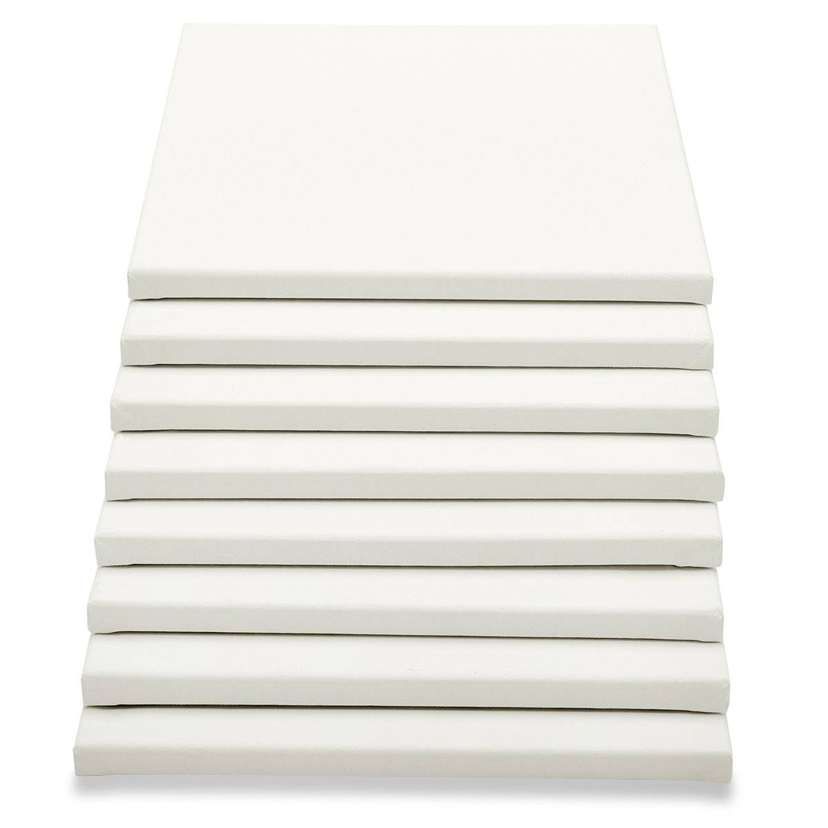 Stretched White Canvas - 11" x 14" - 8 Pack - 100% Cotton, Primed