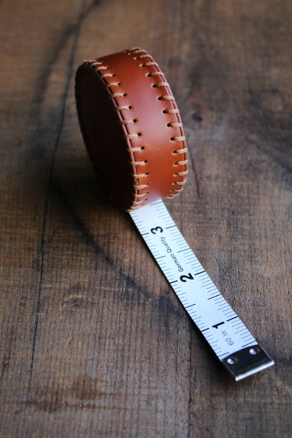 Hand-Stitched Leather Tape Measure
