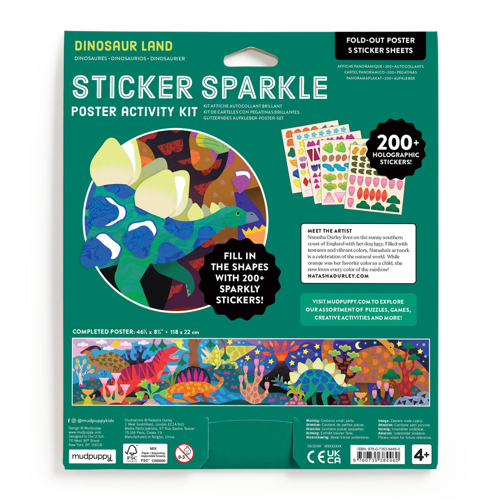 Dinosaur Sticker Sparkle Poster Activity Kit