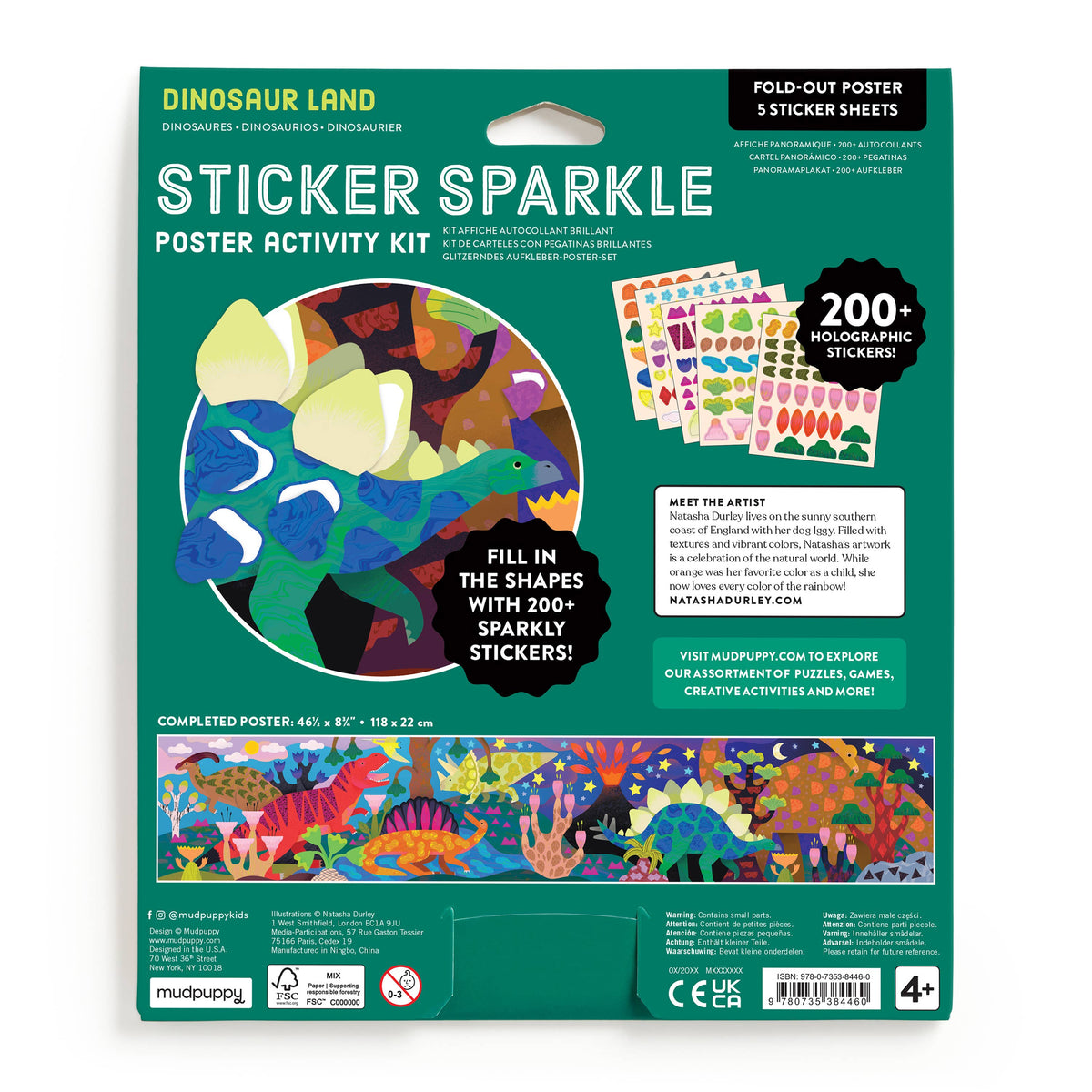 Dinosaur Sticker Sparkle Poster Activity Kit