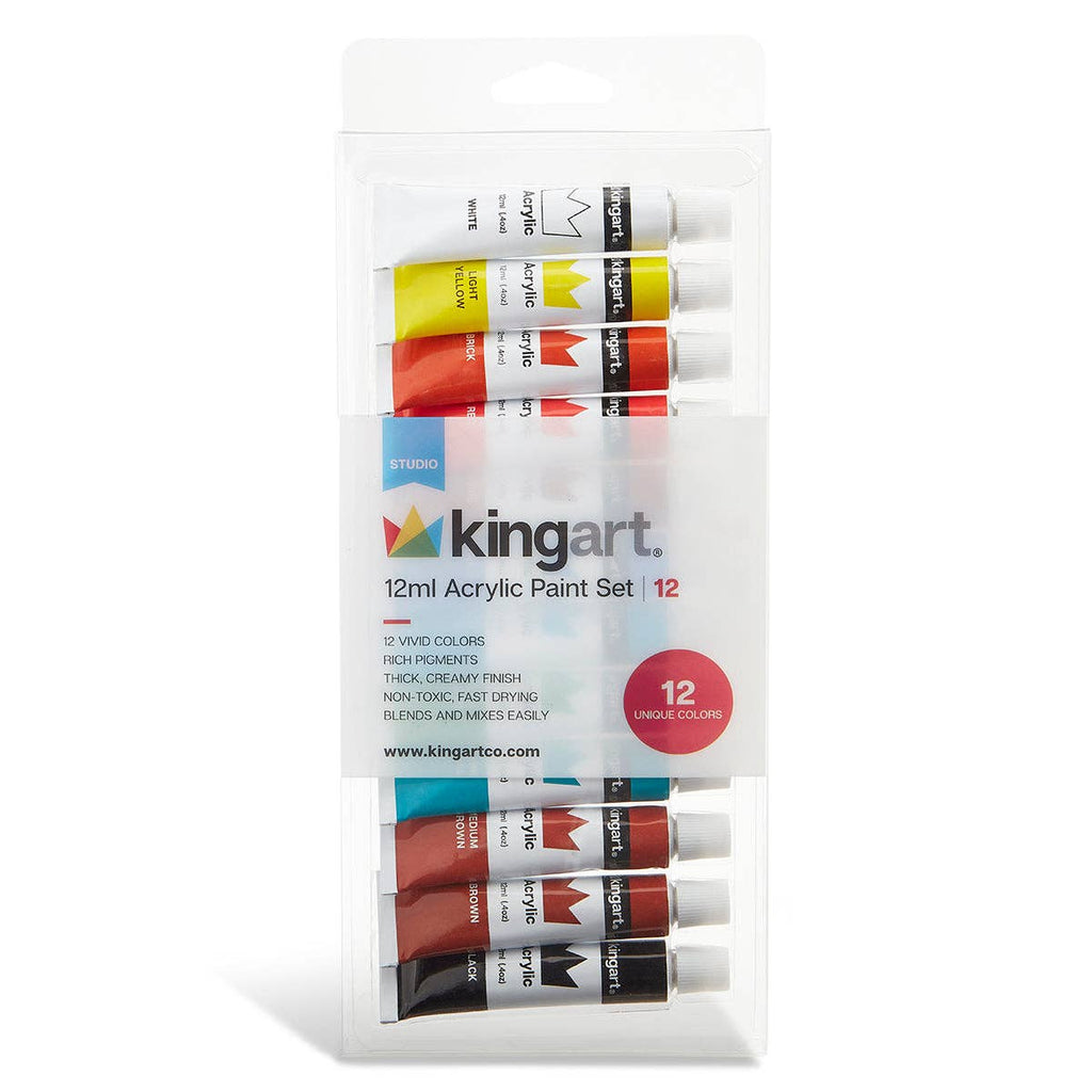 Studio Acrylic Paint - 12 Colors 12ml